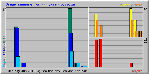 Usage summary for www.msapro.co.za